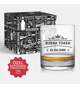 Şık Kutusunda İsime Özel Viski Kadehi