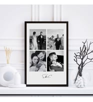 Kolajlı Siyah Beyaz Fotoğraflı Çerçeve – Kişiye Özel Aşk Dolu Anılar, Aile, Sevgiliye Hediye, Yıldönümü Özel Tasarım, İsimli Tarihli Çerçeve, Romantik Dekor Ürünü Resimli çerçeve