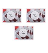 Amerikan Servis Kağıdı Afiyet Olsun Baskılı Beyaz Masa Örtüsü - 29 x 40 Cm. - 100 Adetlik 3 Paket