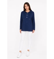 Kadın Kapüşonlu Lacivert Sweatshirt
