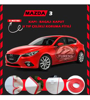 Mazda 3 Oto Araç Kapı Koruma Fitili 5metre Parlak Kırmızı Renk