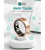 Gözcü Mobil Akıllı Yüzük Sağlık Egzersiz Takibi Adım Sayar Kalp Atışı Kan Basınç Oksijen Ölçer Su Takibi Adet Döngüsü Uyku Takibi Cihazı Suya Dayanıklı