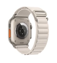 Apple Watch 44/45/46/49mm Kordon Naylon Mountain Band 74 2/3/4/5/6/se/7/8/9/10/1 (Siy.Byz.Kareli Dsn.)