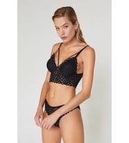 Liona Dantelli Ekru Bralet Takım (Siyah)