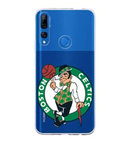 Huawei Y9 Prime 2019 Uyumlu Kapak Boston Celtics Tasarımlı Şeffaf Silikon Kılıf