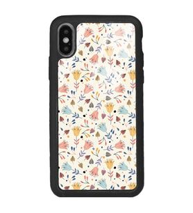 iPhone X - Xs Uyumlu Beyaz Bindanlı Tasarımlı Glossy Telefon Kılıfı