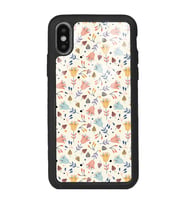 iPhone X - Xs Uyumlu Beyaz Bindanlı Tasarımlı Glossy Telefon Kılıfı
