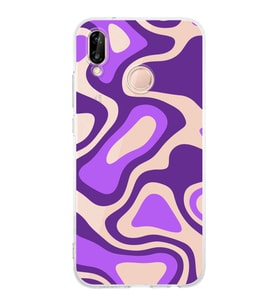 Huawei P20 Lite  Kamera korumalı Kapak Renkli Desen Tasarımlı  Şeffaf Kılıf