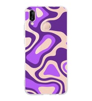 Huawei P20 Lite  Kamera korumalı Kapak Renkli Desen Tasarımlı  Şeffaf Kılıf