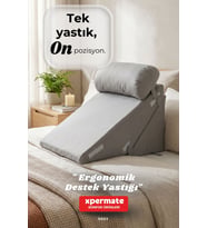 Ergonomik Destek Yastığı – Baş, Sırt, Bel ve Bacak Desteği (Gri)