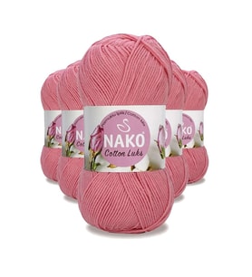5 Adet Cotton Lüks Yelek Tunik Kazak Bluz Hırka İpi Yünü Gül Pembe 97551