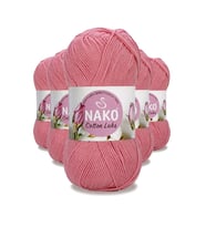 5 Adet Cotton Lüks Yelek Tunik Kazak Bluz Hırka İpi Yünü Gül Pembe 97551