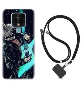 Tecno Camon 16 18P Pova Kılıf Boyun Askılı Silikon Dog Guitar 1789