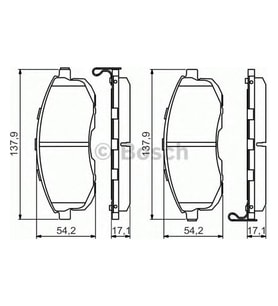 Bosch Fren Balatası Ön 137Mm Juke F15 1.6 13