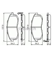 Bosch Fren Balatası Ön 137Mm Juke F15 1.6 13