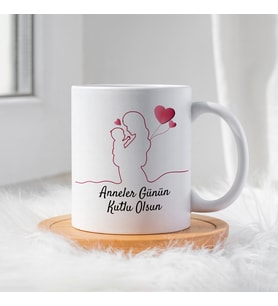 Anneler Gününe Özel Kişiye Özel Porselen Kupa Bardak - BY-KP-0000247