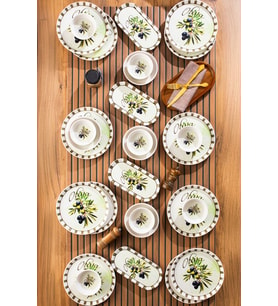 Perotti Olives 28 Parça Kahvaltı Seti 12 Kişilik Kahvaltı Takımı