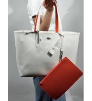 Kadın Omuz Çantası Cüzdanlı Fermuarız Büyük Size 30/48 Cm (Beyaz)