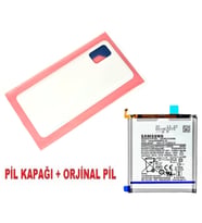 Samsung Galaxy A51 A515 Arka Pil Batarya Kapağı + PİL BEYAZ