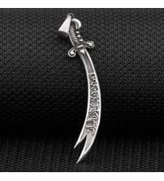 Zulfikar Tasarımlı 925 Ayar Gümüş Erkek Kolye Ucu