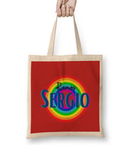 Sergio Ramos - Vintage Retro Rainbow Style Bez Çanta Uzun Saplı