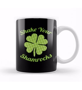 Cute & Funny Shake Your Shamrocks St Patty s Day Kupa Bardak Porselen