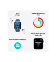 Apple Watch SE GPS 40mm Yıldız Işığı Alüminyum Kasa + Göl Yeşili Spor Loop - OUTLET