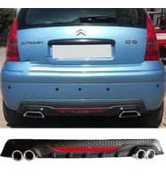 Peugeot 407 Siyah Difüzör Difizör Yuvarlak Egzoz Görünüm Reflektörlü