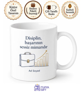İlk İş Yerimdeki Patronuma Şirket Kültürü İş Disiplini Kupası Hediye Bardak