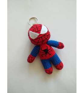 Maskot Örümcek Adam Amigurumi Organik Anahtarlık Oyuncak