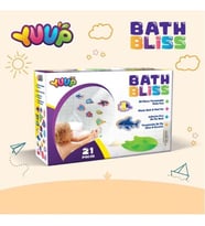 Solemia Çocuklar İçin Eğitici, Eğlenceli Banyo Keyif Seti - 21 Parça Deniz Canlıları (Mavi)