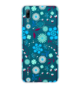Huawei P Smart 2019 Uyumlu Kapak Flowers Tasarımlı Şeffaf Silikon Kılıf