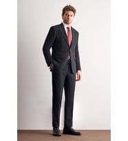 Siyah Kırlangıç Yaka Tam Astar 6 Drop Slim Fit Esnek Takım Elbise 1001265163