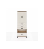 Arges Dolap 4 Raflı 5 Çekmeceli 2 Kapaklı 88x30x243 Çam-Aytaşı