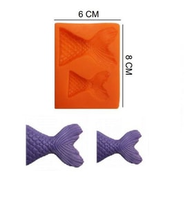 ŞEKER HAMUR KALIBI SİLİKON BALIK KUYRUĞU 6*8 CM