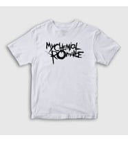 Presmono Unisex Çocuk Beyaz Logo My Chemical Romance T-Shirt 71087tt (Beyaz)