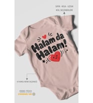 Halam Da Halam! Kısa Kollu Bebek Body %100 Pamuk