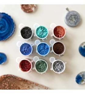 9 Adet Boyası Reçine Sedef Toz Pigment Seti Şeffaf Reçine Pigment Set