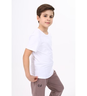 Toontoy Erkek Çocuk Baskılı Tişört (Beyaz)