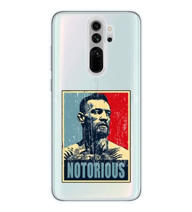 Redmi Note 8 Pro Uyumlu Conor Mcgregor Notorious Desenli Şeffaf Telefon Kılıfı