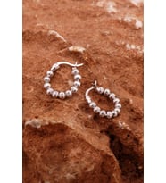 Toplu Rodyumlu Gümüş 16 Mm Halka Küpe 6896