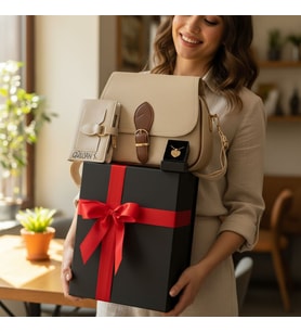 Givenza Kişiye Özel Premium 3 Bölmeli Cüzdan & Kolye Hediye Seti Özel Kutulu Şık Tasarım