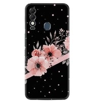 Tecno Spark 8T Kılıf Resimli Desenli Baskılı Silikon Siyah Şerit Mermer 1298