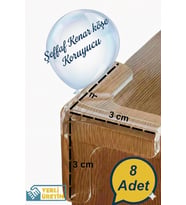 8 Adet Bebek Çocuk Yaşlı Köşe Koruması Cam Masa Mermer Sehpa Mobilya Için Şeffaf Kenar Koruyucu