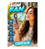 Dijital Göstergeli Şarjlı Mini Fan – Turbo Hava Akışlı Ayarlanabilir Hız