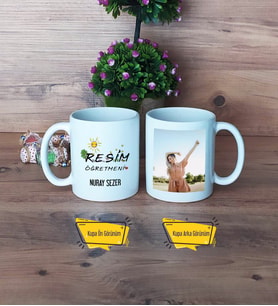 Resim Öğretmeni Kupa Bardak Beyaz Fotoğraflı Öğretmenler Günü Hediyesi