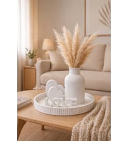 3D Baskı Modern Vazo Seti  Pampas Otlu Sehpa Dekoru Salon & Oturma Odası Süsü