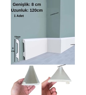 8cmx120cm Munut PVC Süpürgelik Suya Neme Dayanıklı PVC Parke Seramik Salon Mutfak Süpürgeliği