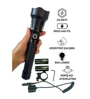 Wison WS-5412 Tüfek Feneri, Geniş Açı Avcı El Feneri 20 Watt (4490) (Standart)