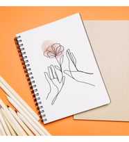 El Ele Tutuşan Sevgili Çift Tasarımlı Defter